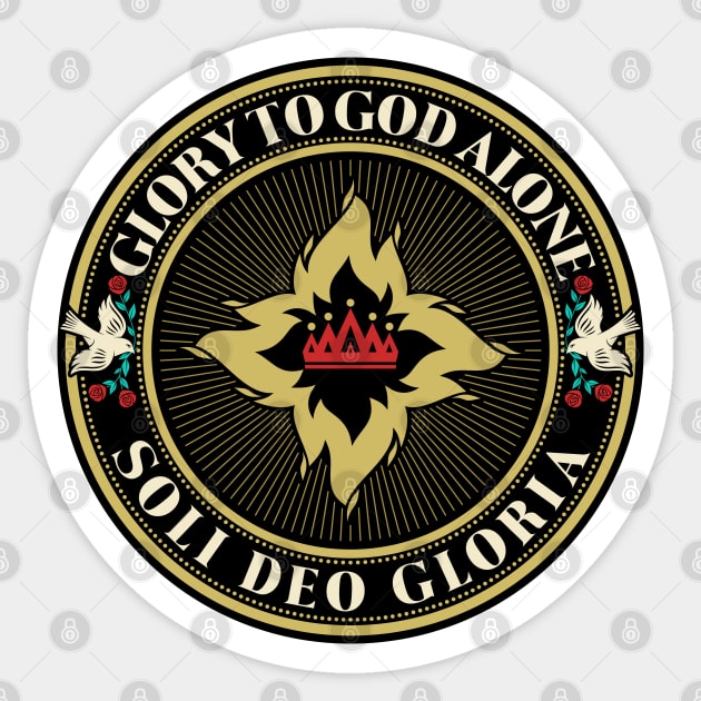 Glory to God alone Sticker by Reformer